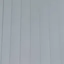 White, Plainzilla vertical blind fabric, light control not listed
