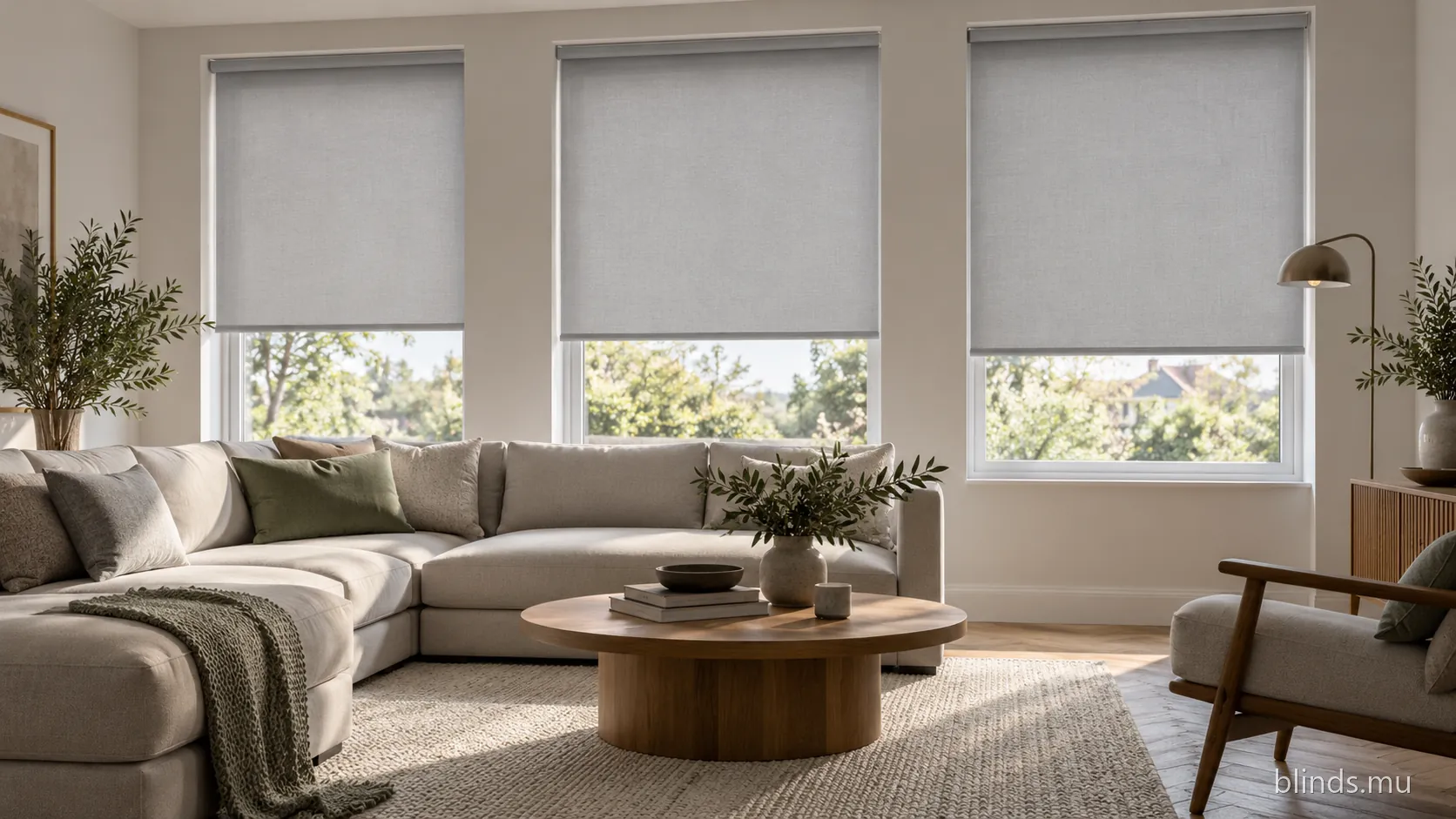 Living room · Roller blinds