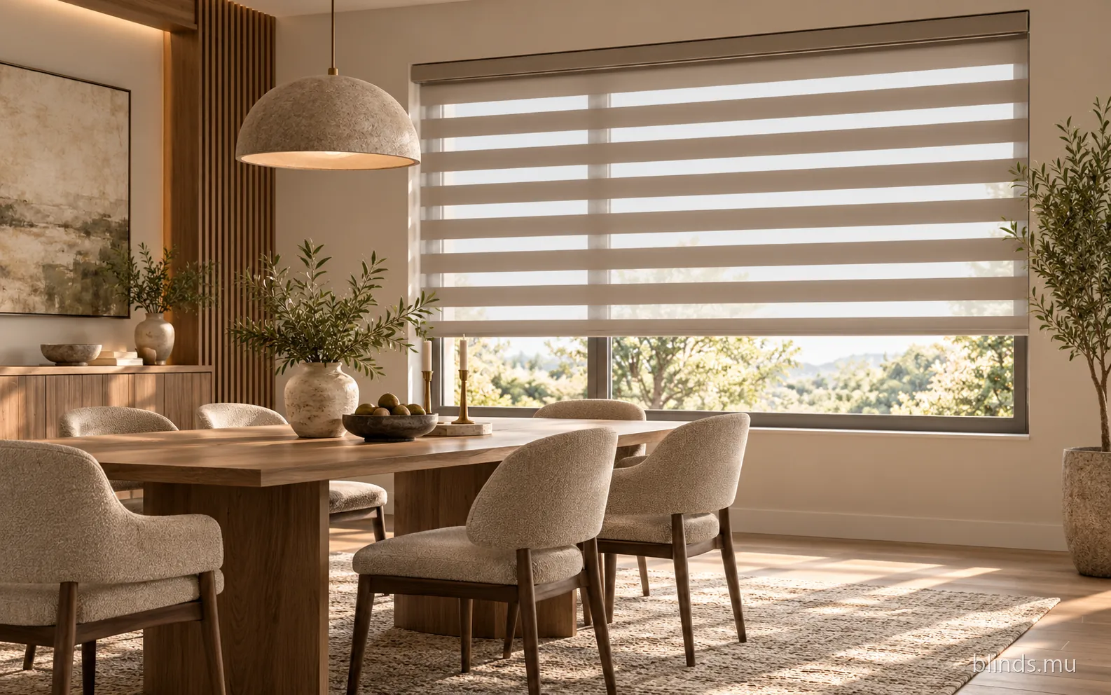 Dining room · Eclipse blinds